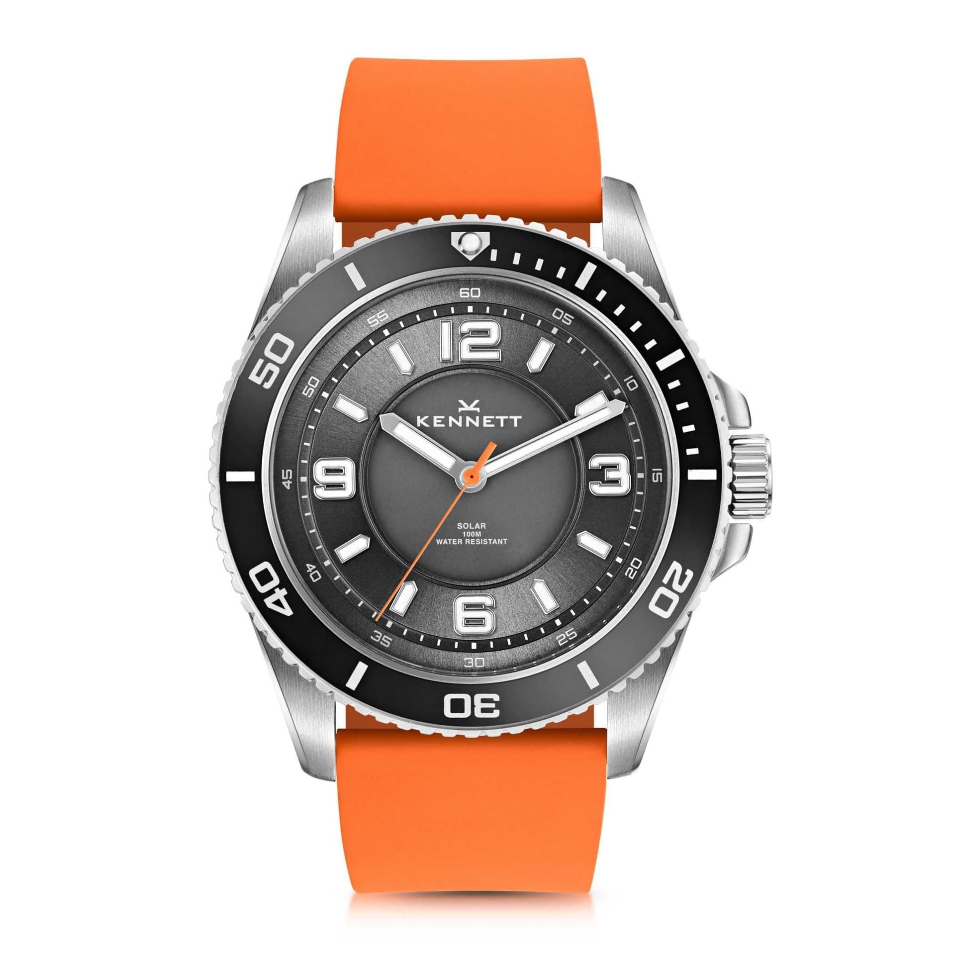 Kennett Kennett Men's Solaxplorer Solar Powered 100m Waterproof Watch in Pale Orange