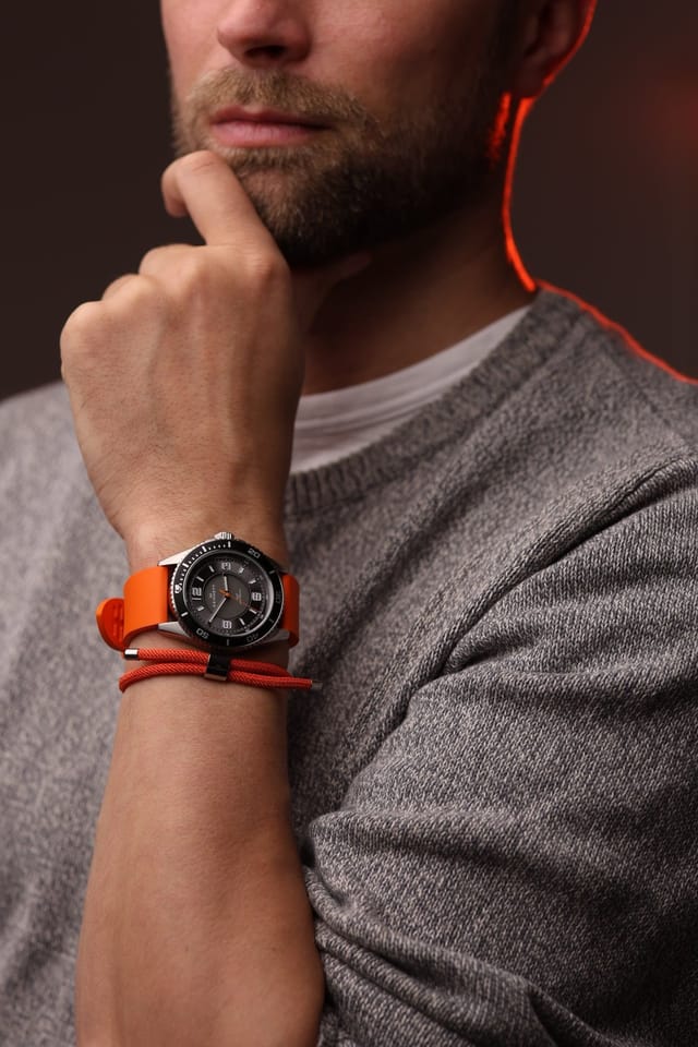Kennett Kennett Men's Solaxplorer Solar Powered 100m Waterproof Watch in Pale Orange - 2