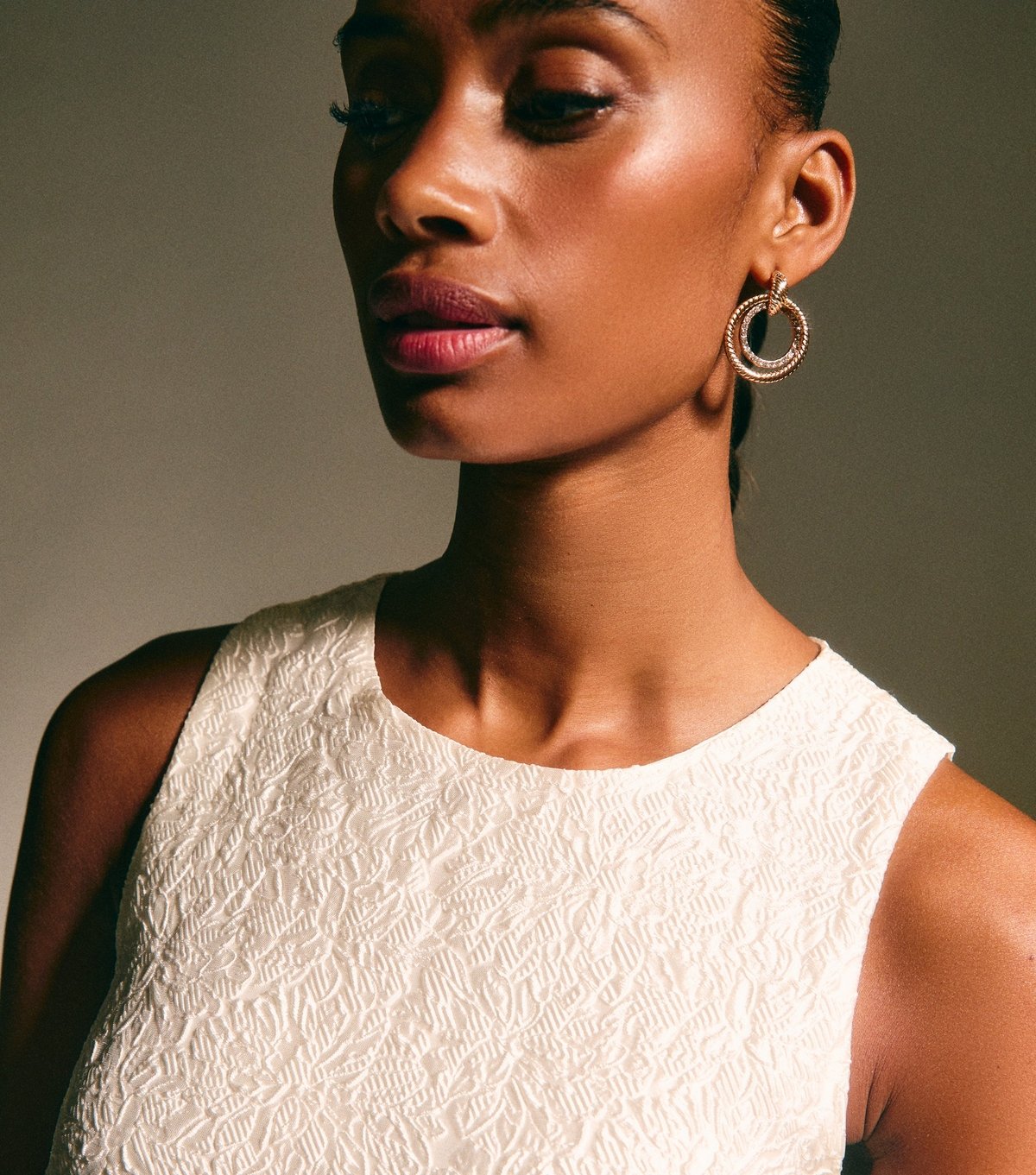 New Look Women's White Jacquard Feather Trim Mini Dress New Look - 3