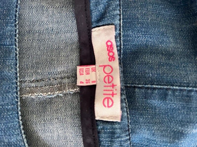 ASOS ASOS Petite Short Denim Dress Size 8