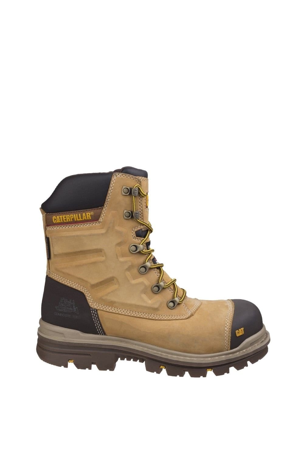 Caterpillar Caterpillar Men's 'Premier' Leather Safety Boots in Camel - 4