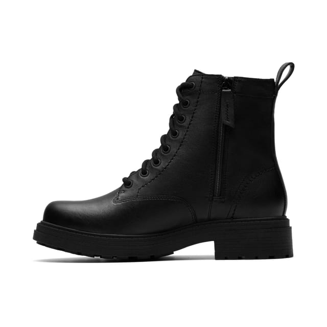 Clarks Clarks Women's Orinoco 3 Style Black Leather Lace Up, Ankle Boots - 2