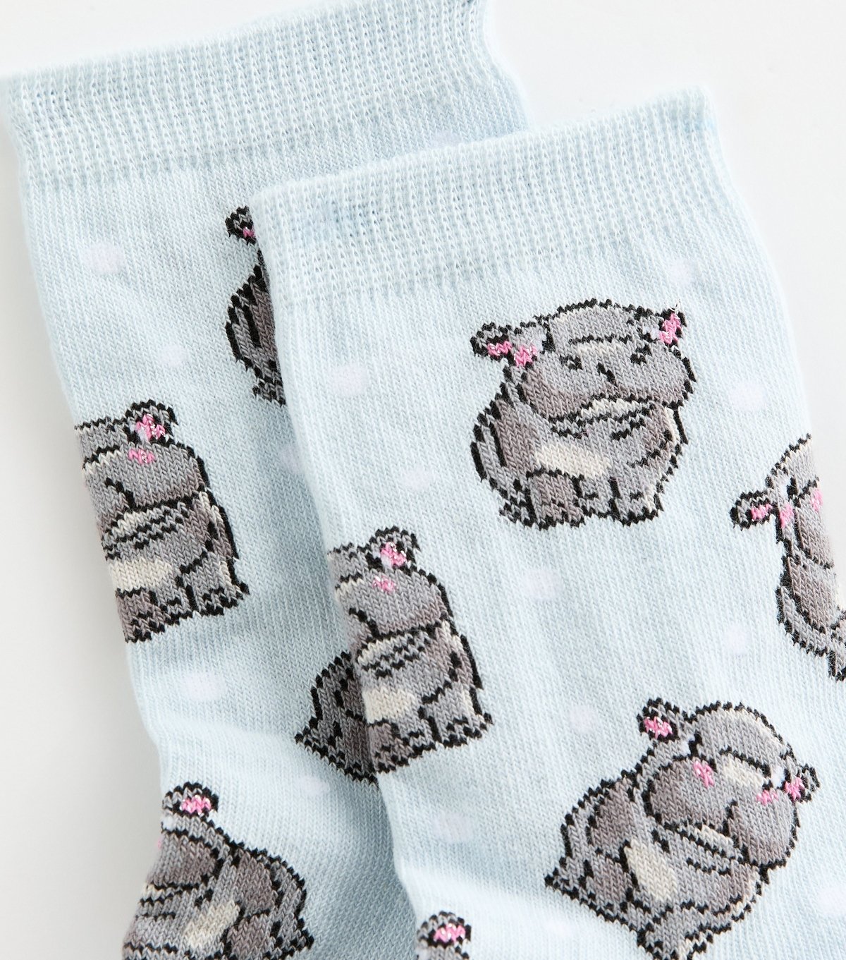 New Look Light Blue Hippo Socks New Look - 2