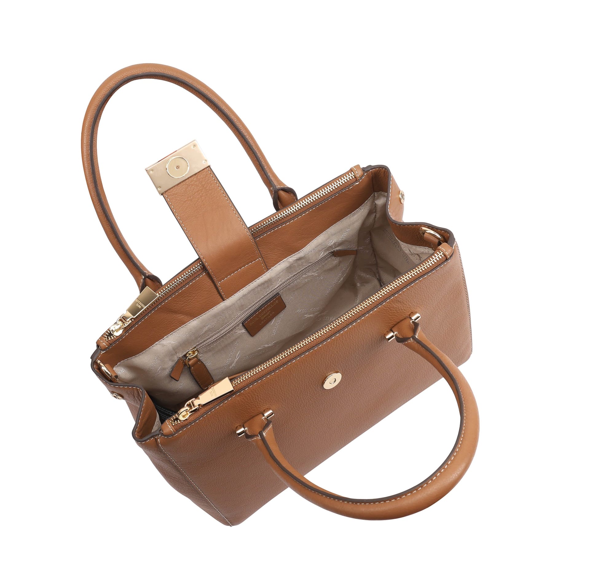 Paul Costelloe Paul Costelloe Women's Miami Leather Shoulder Bag in Brown - 4