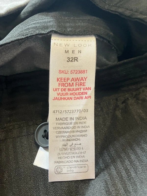 New Look Men's Grey Suit Trousers