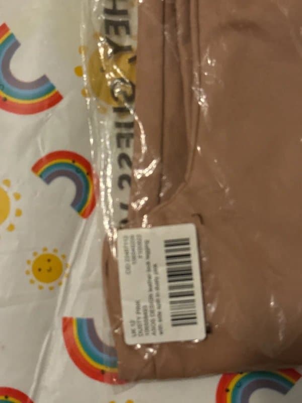 ASOS Dusky pink leather look leggings size 12 new