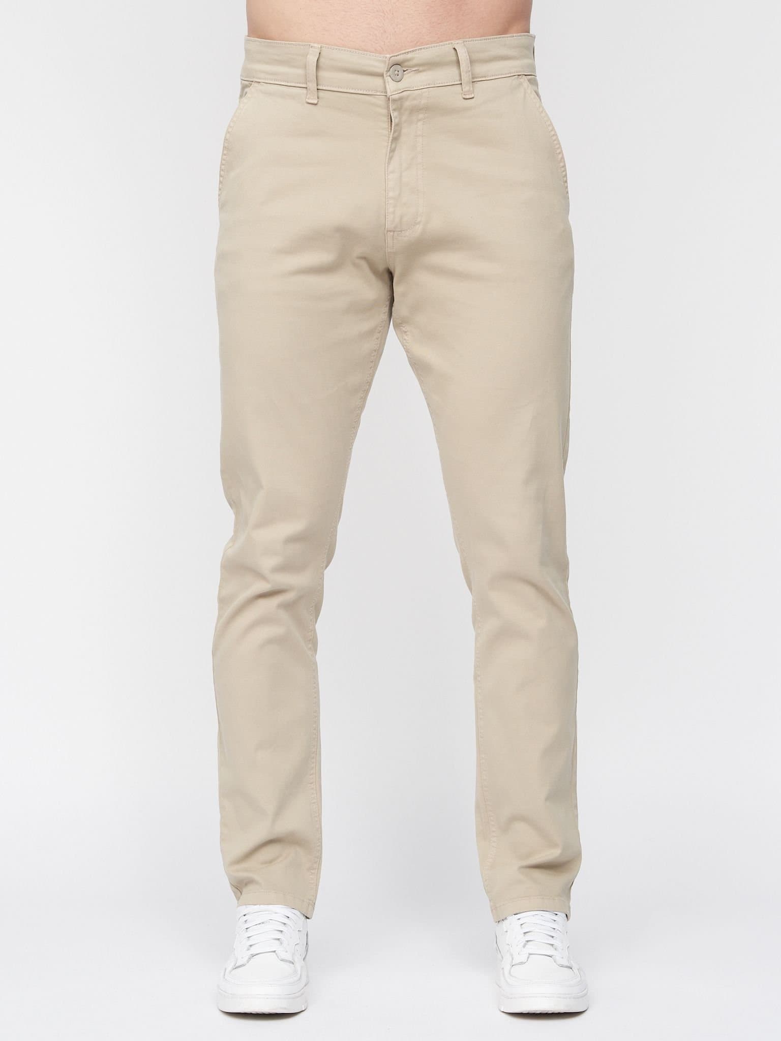 Duck&Cover Duck&Cover Moretor Men's Slim-Fit Lightweight Stretch Canvas Chinos with Secure Penny Pocket in Stone
