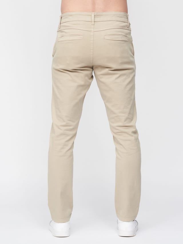 Duck&Cover Duck&Cover Moretor Men's Slim-Fit Lightweight Stretch Canvas Chinos with Secure Penny Pocket in Stone - 2