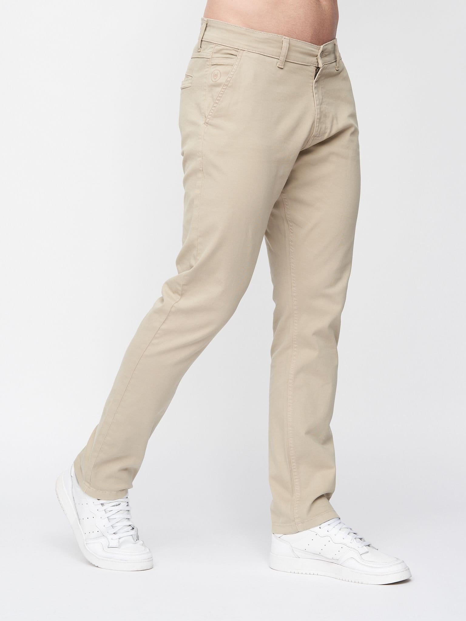 Duck&Cover Duck&Cover Moretor Men's Slim-Fit Lightweight Stretch Canvas Chinos with Secure Penny Pocket in Stone - 4