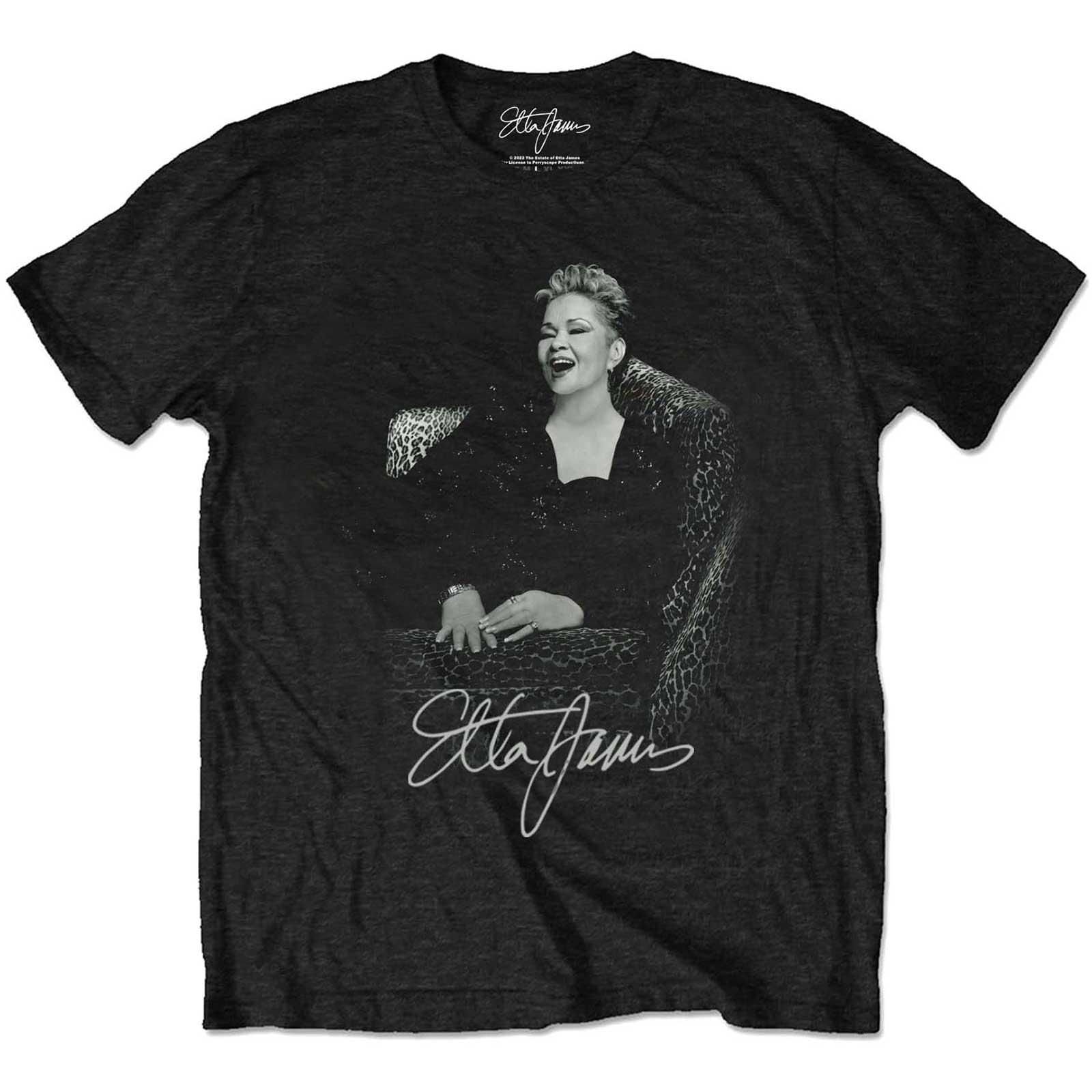 Etta James Men's Cotton T-Shirt in Black