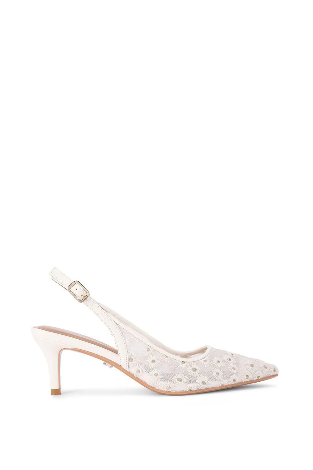 Carvela Carvela Women's 'Positano Sling Low' Fabric Heels in White - 2