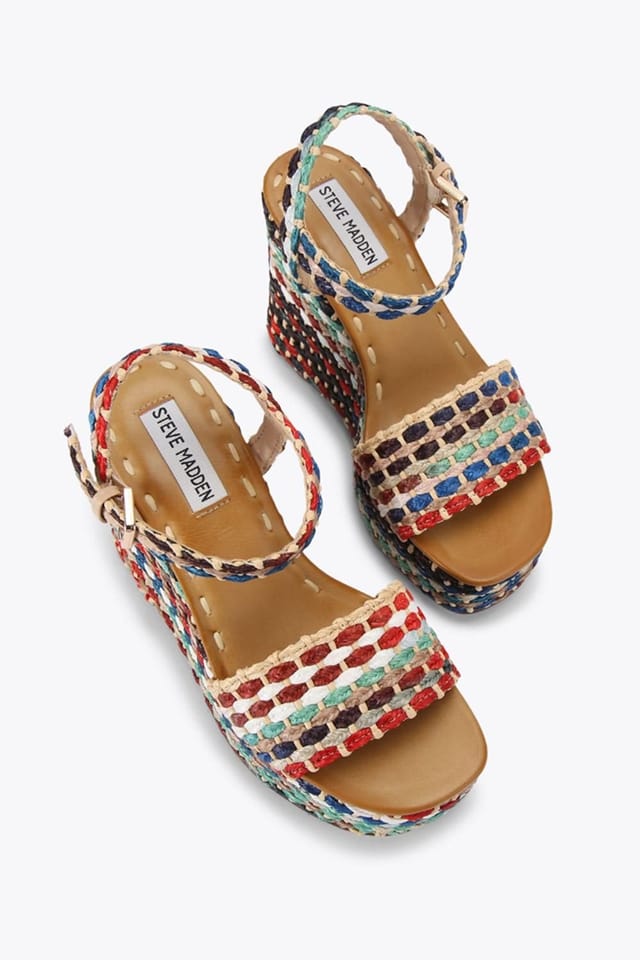 Steve Madden STEVE MADDEN Women's 'Saucie Multi Raffia' Heels - 2