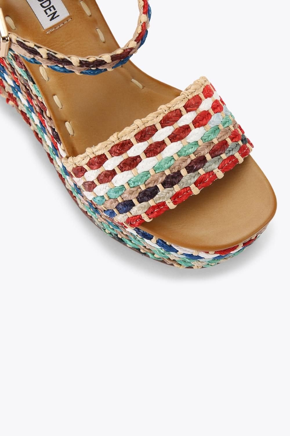 Steve Madden STEVE MADDEN Women's 'Saucie Multi Raffia' Heels - 4