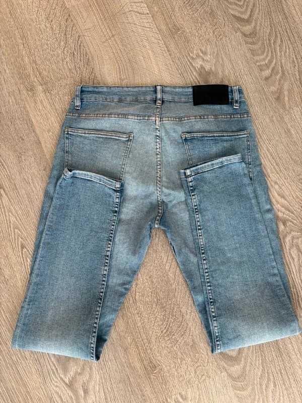Zara Zara Man Light Wash Skinny Jeans W36 L32 Blue Stretch Denim Faded Slim Fit EUR 46
