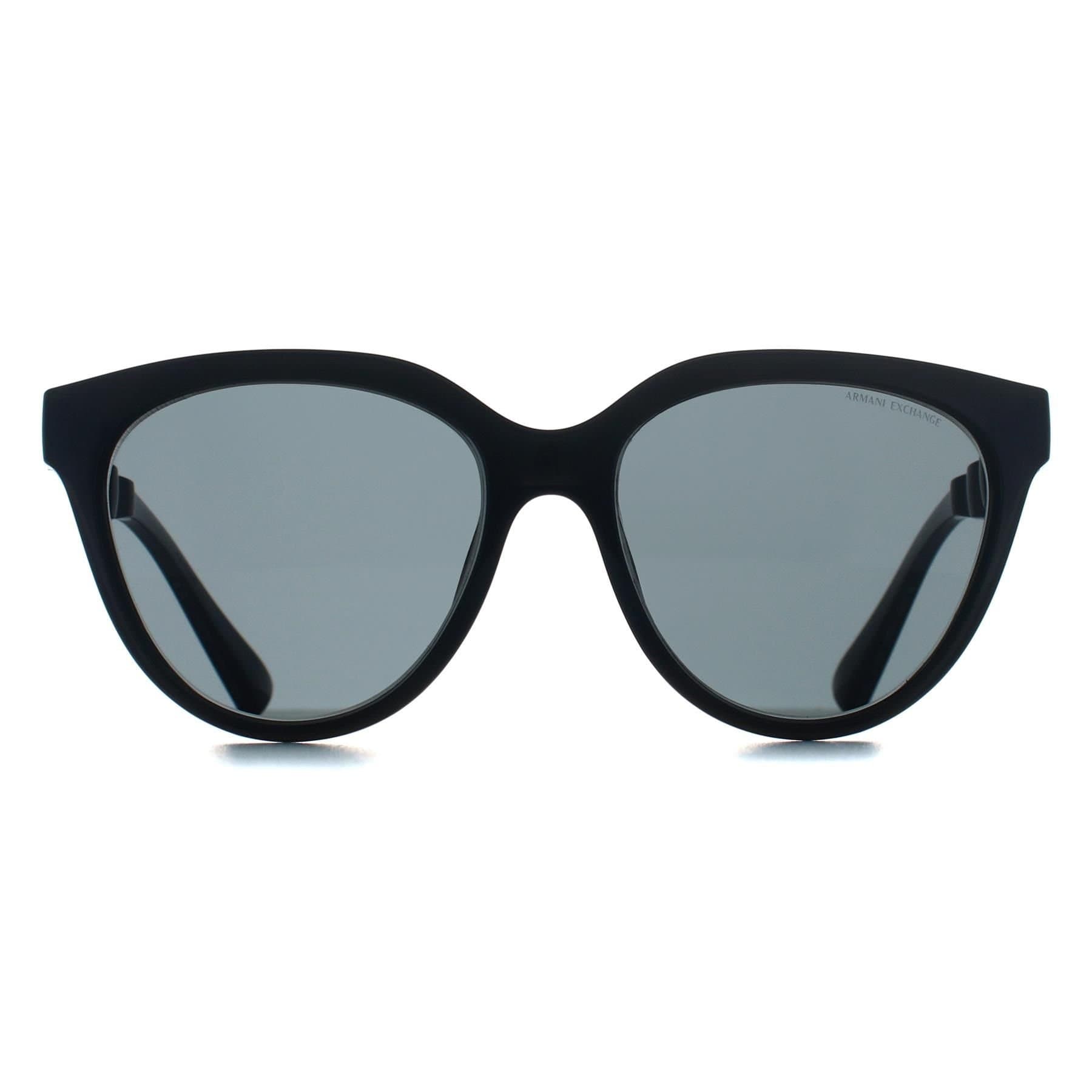 Armani Exchange Armani Exchange Women's Cat Eye Shiny Transparent Grey Dark Grey AX4148SU