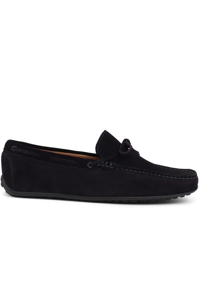 Jones Bootmaker Jones Bootmaker Men's Plymouth Leather Moccasins in Navy - 2