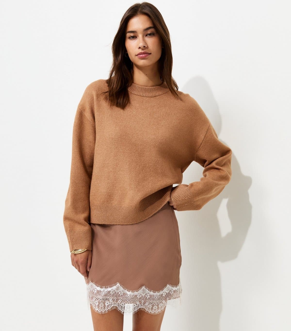 New Look Women's Stone Midweight Crew Neck Jumper New Look