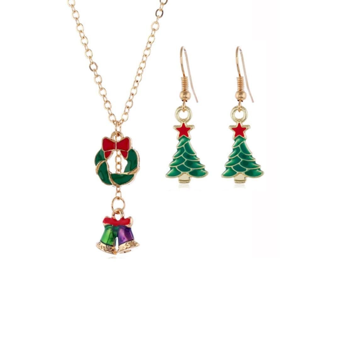 Lovii Lovii Women's Festive Christmas Necklace & Earrings Set