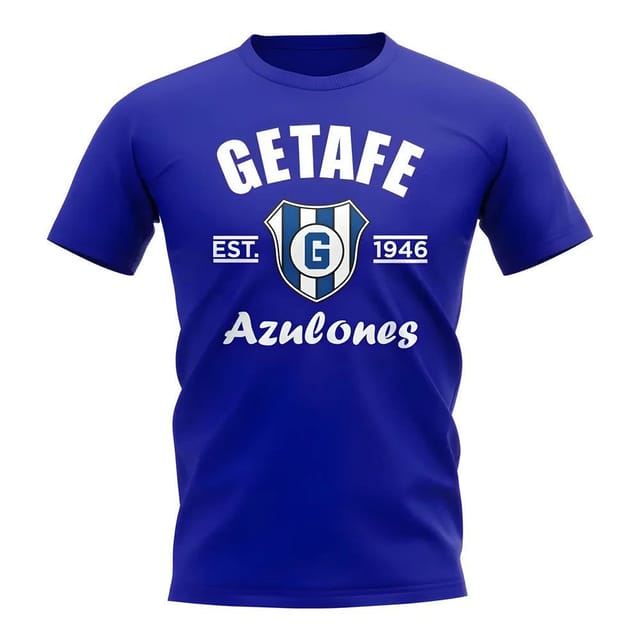 Getafe Getafe Men's Personalised Established Football T-Shirt Royal in Blue - 2