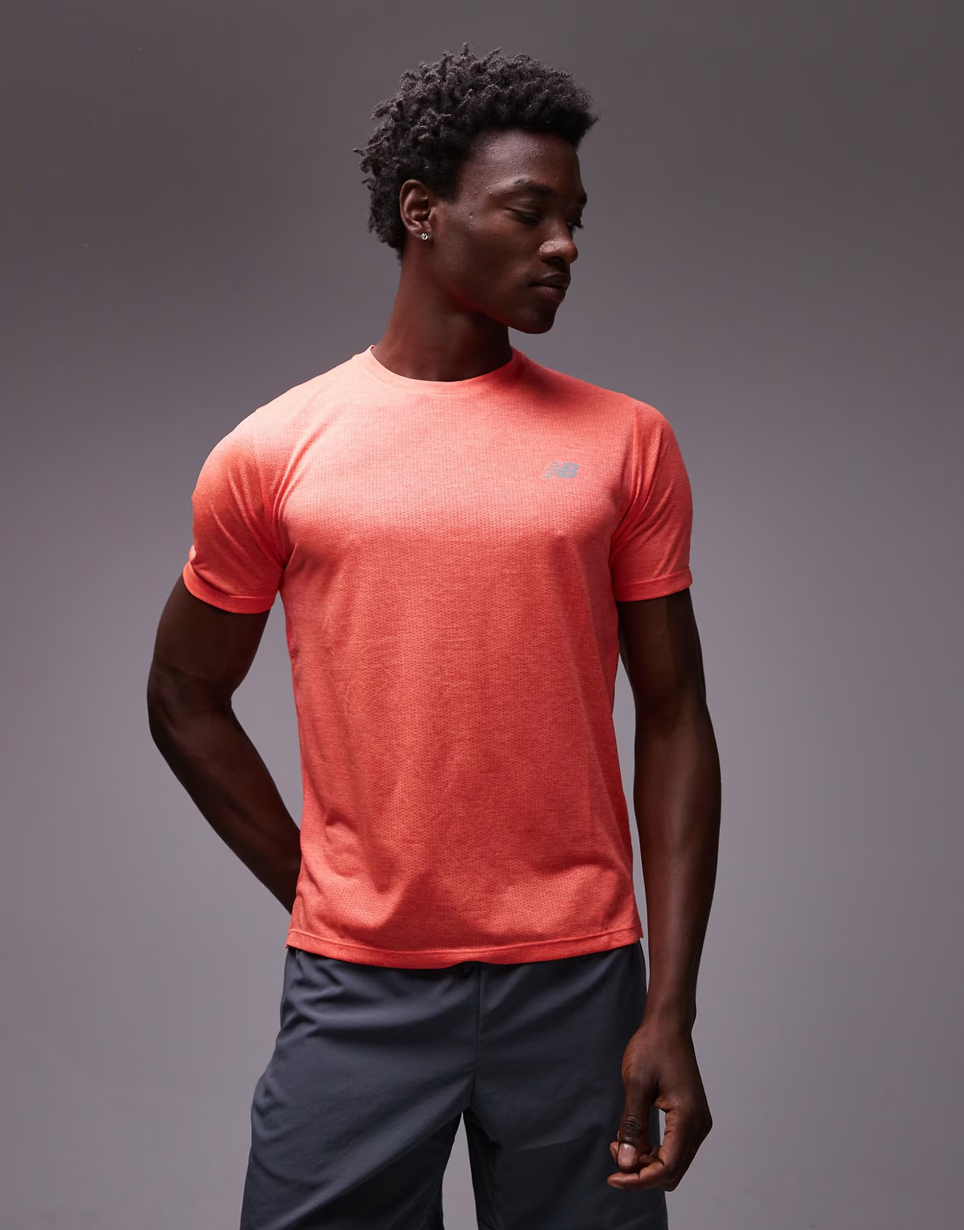 ASOS New Balance Athletics t-shirt in bright red