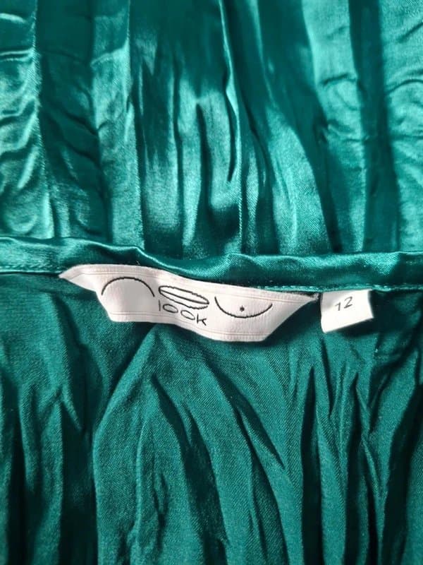 New Look Vintage Y2K New Look Teal Embellished Satin Cami Top Size 12