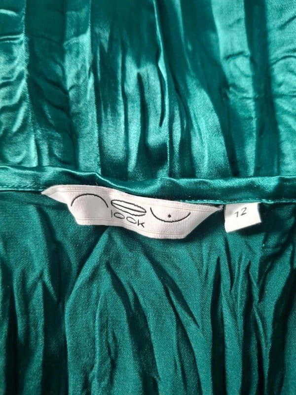 New Look Teal Embellished Satin Cami Top Size 12