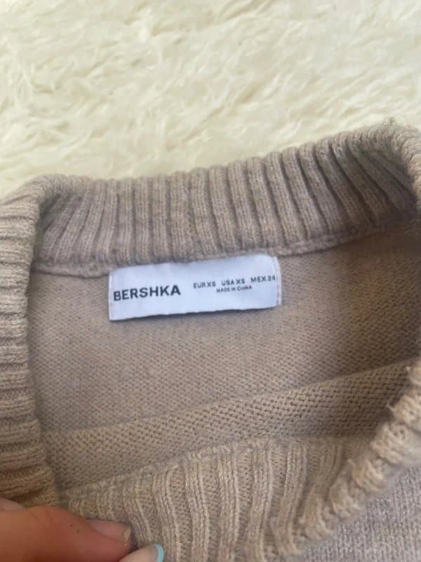 Bershka Striped grey and black jumper
