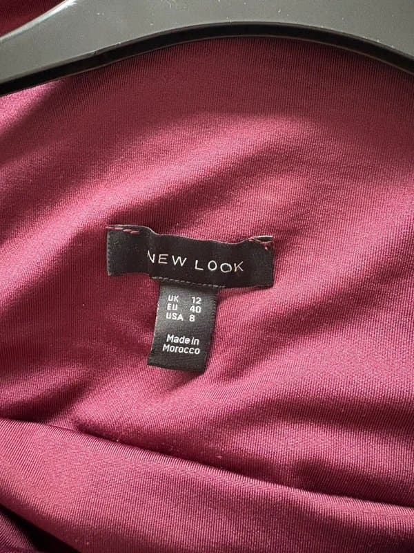 New Look Burgundy stretch dress 12