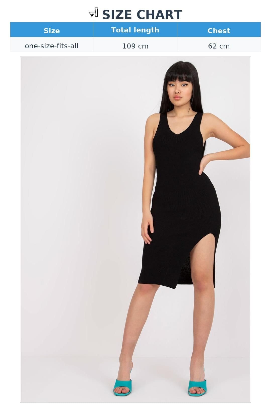 Love Lace Love Lace Women's Black Pencil Dress with Stretch & Slit - 4