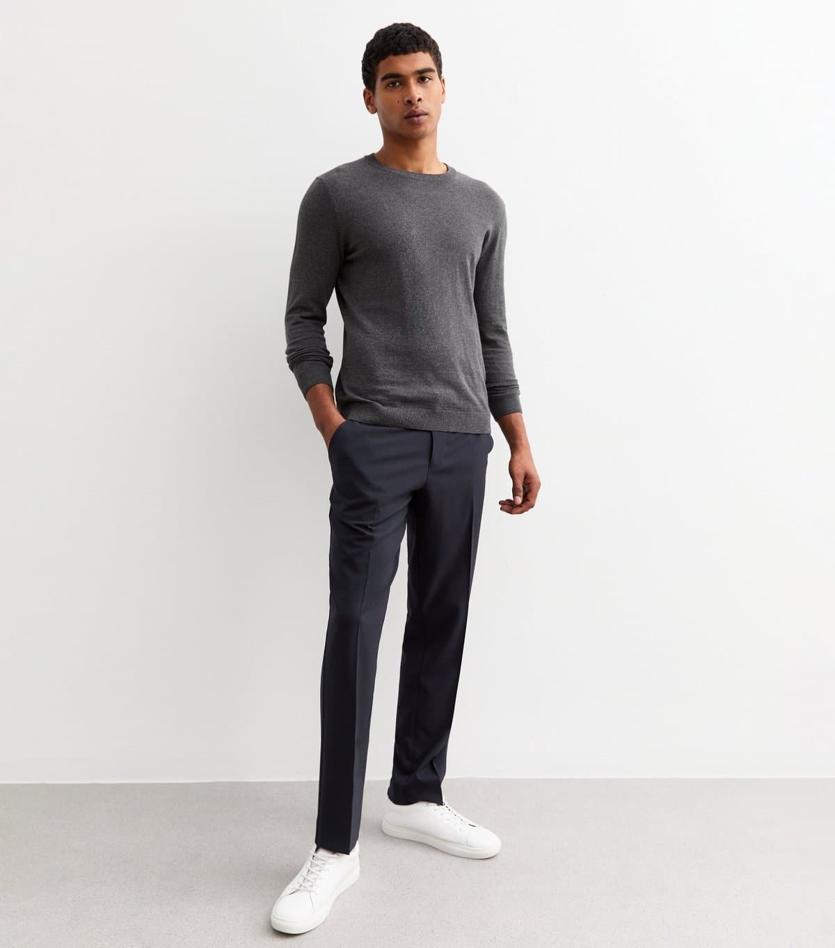 Farah Men's Navy Straight Trousers Farah New Look