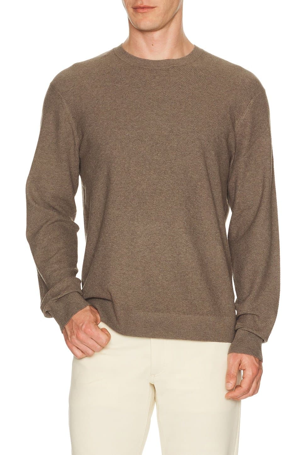 revolve Revolve Theory Crew Neck Jumper in Morel Melange