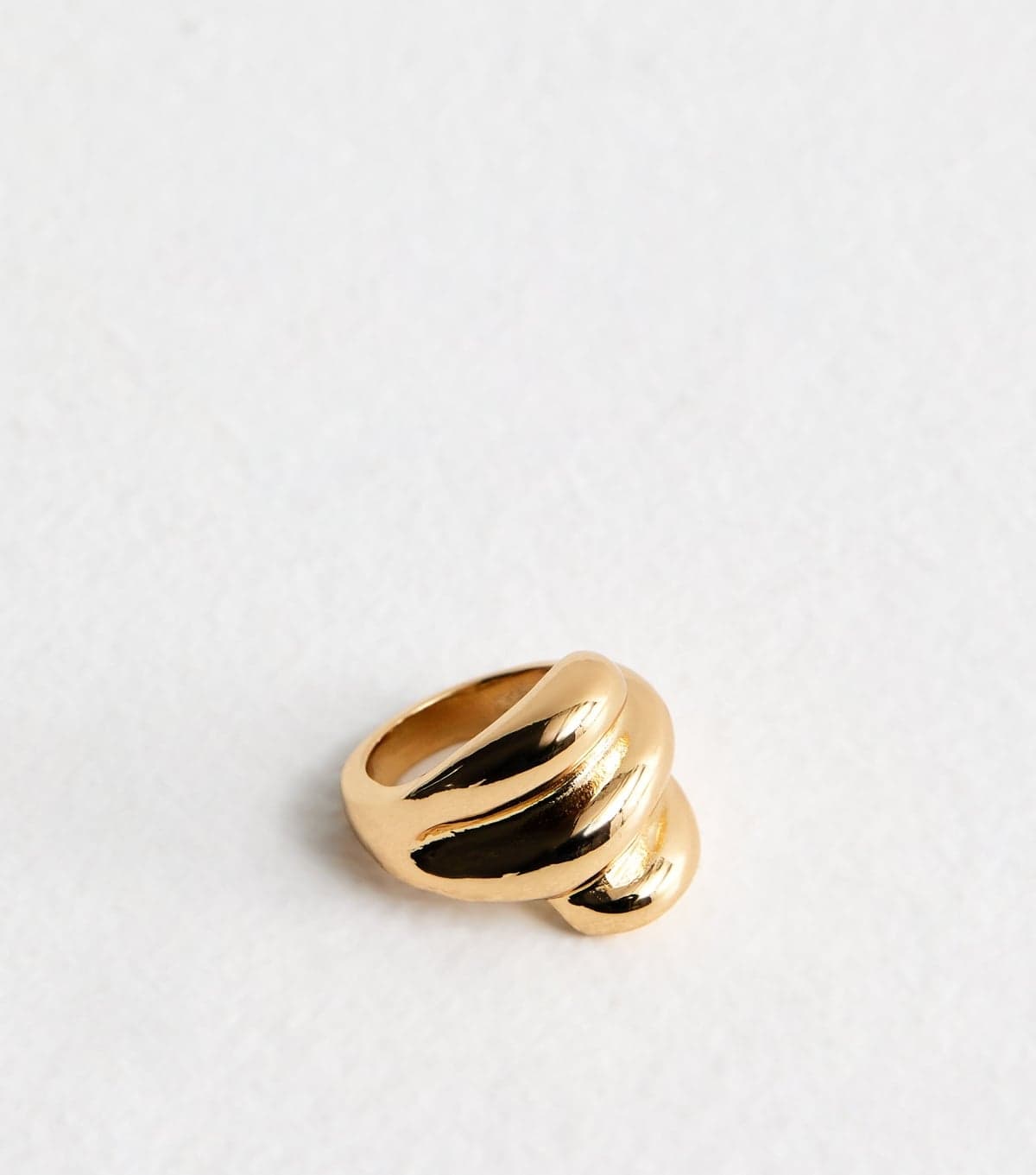 New Look New Look Gold Tone Chunky Bubble Ring