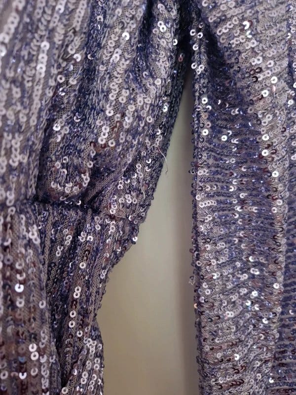 ASOS Purple Sequin Midi Dress