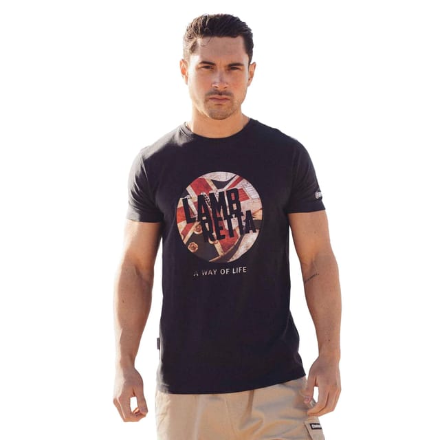 Lambretta Lambretta Men's Union Jack T-Shirt in Navy - 3