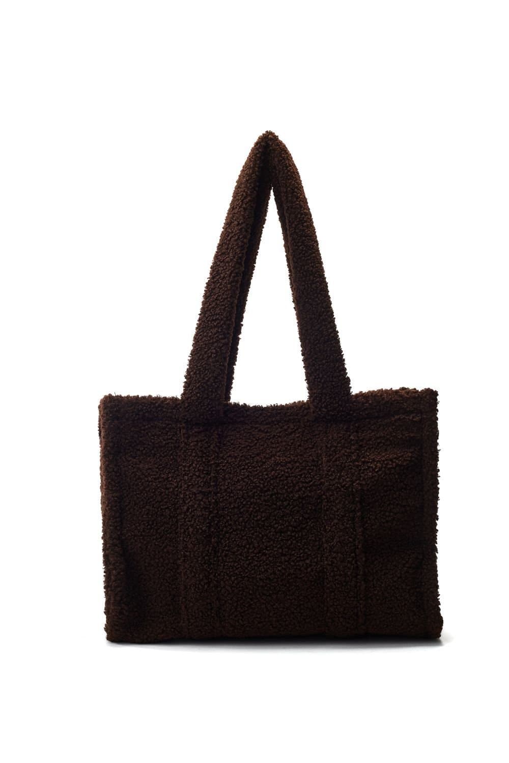 Moda In Pelle Moda In Pelle Women's 'Jemima Bag' Faux Fur Shoulder Bag in Dark Brown