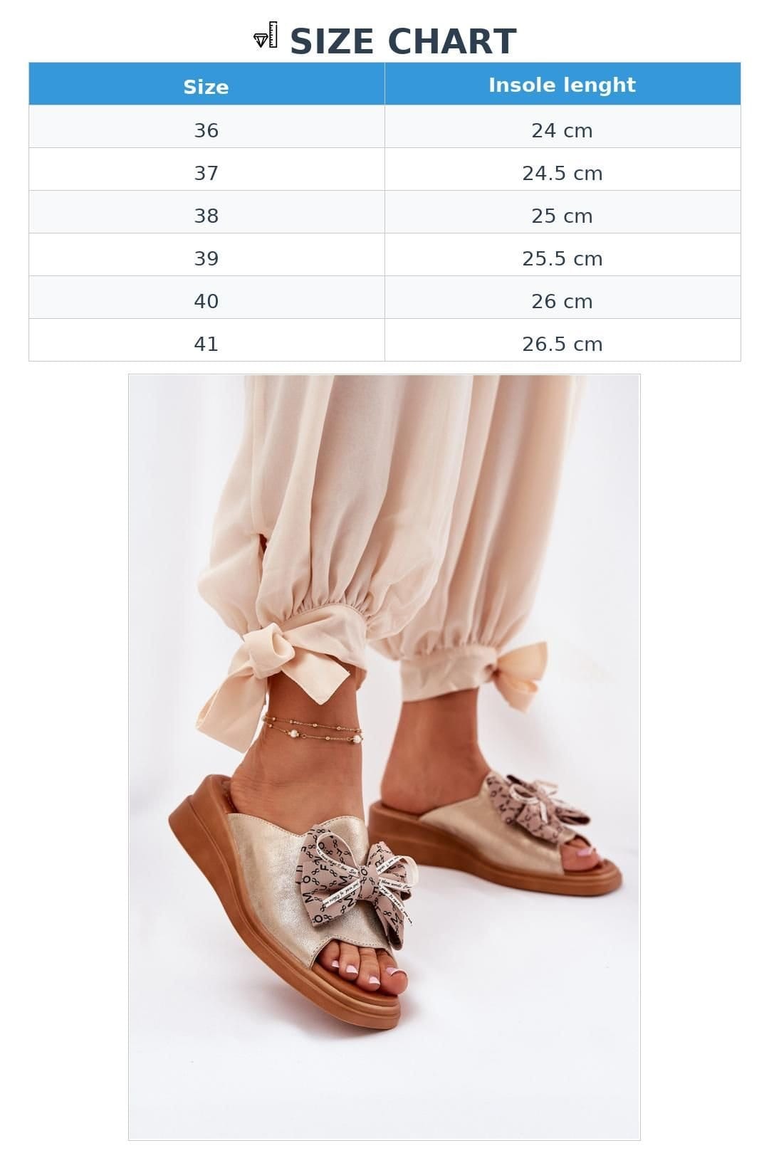 Love Lace Love Lace Women's Jezzi Wedge Sandals with Front Bow for Everyday Comfort in Gold - 4