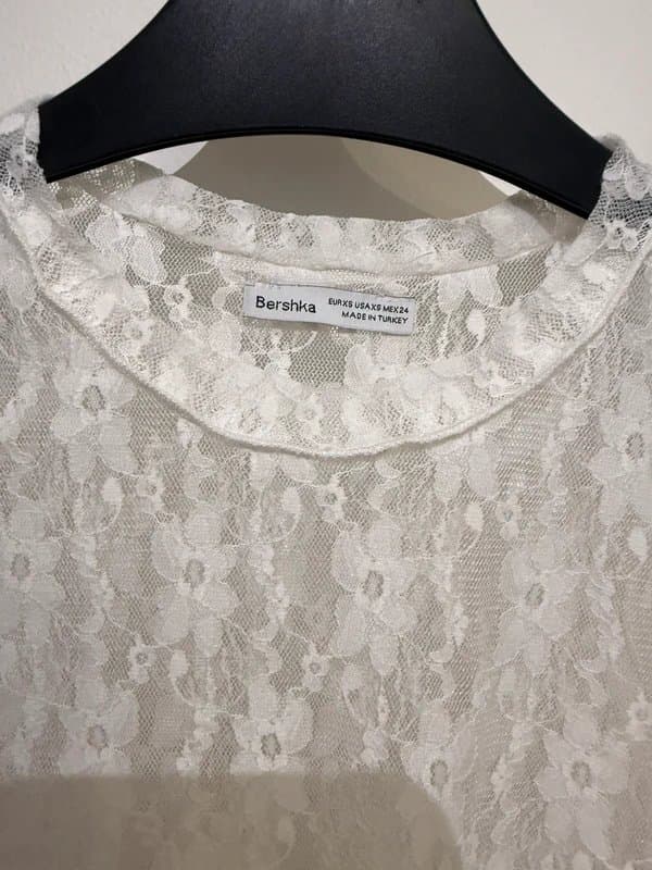 Bershka Lace white vest top