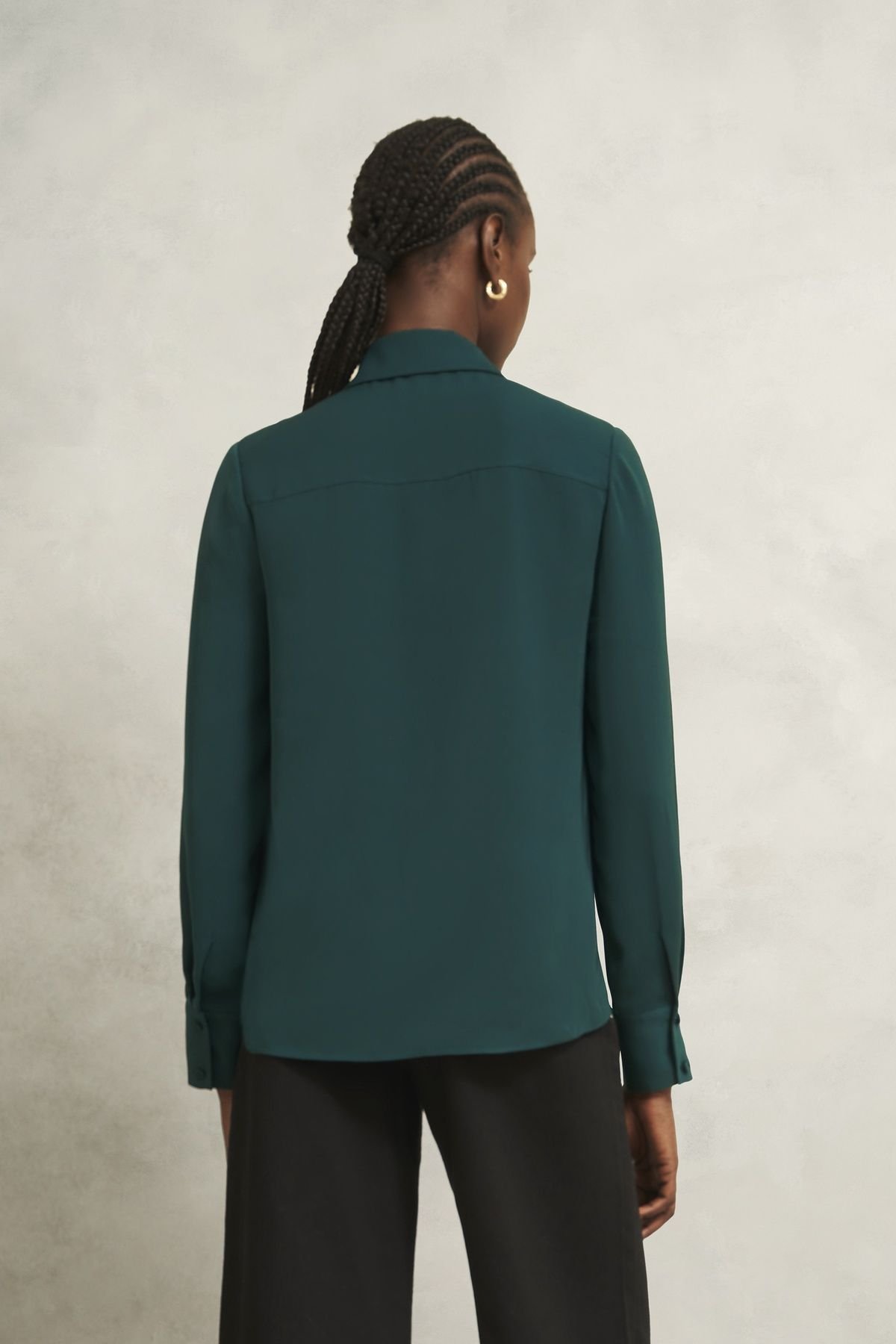 Hobbs London Hobbs London Women's Marie Blouse in Bottle Green - 3