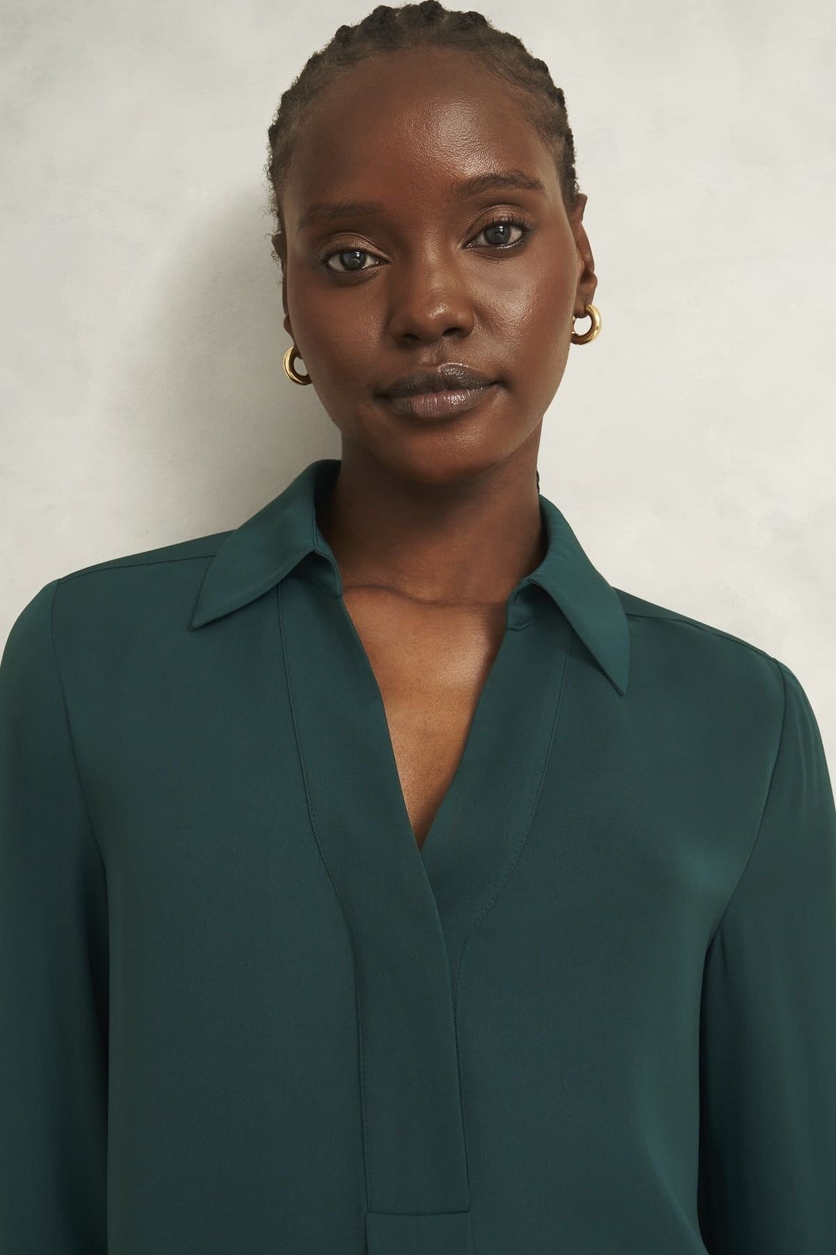 Hobbs London Hobbs London Women's Marie Blouse in Bottle Green - 4
