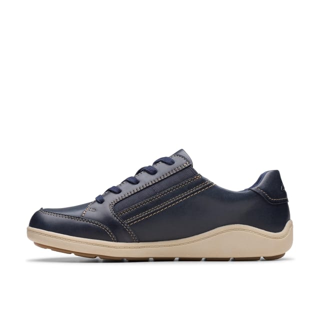 Clarks Clarks Women's Bryianne Bayla Navy Leather Trainers in Blue - 2