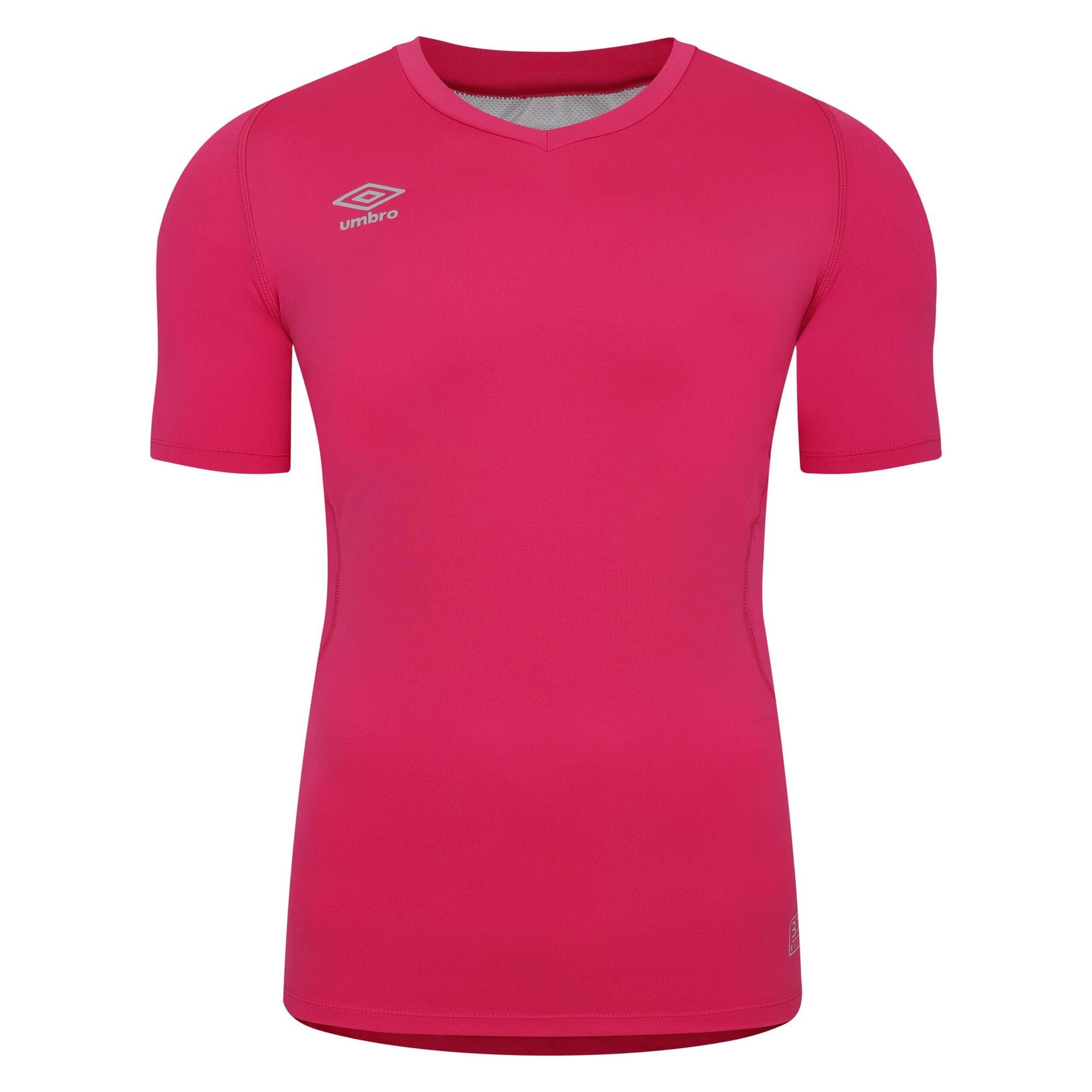 Umbro Men's Elite V Neck Base Layer Top in Dusty Pink