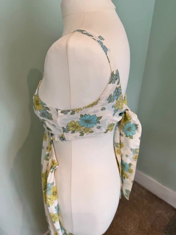 Miss Selfridge Miss Selfridge Floral Ring Detail Cut-Out Maxi Jumpsuit / Dress (Size UK 8)