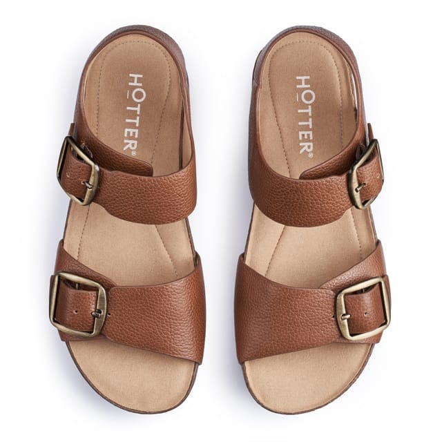 Hotter Hotter Women's 'Tourist II' Cork Wedge Sandals in Tan - 3