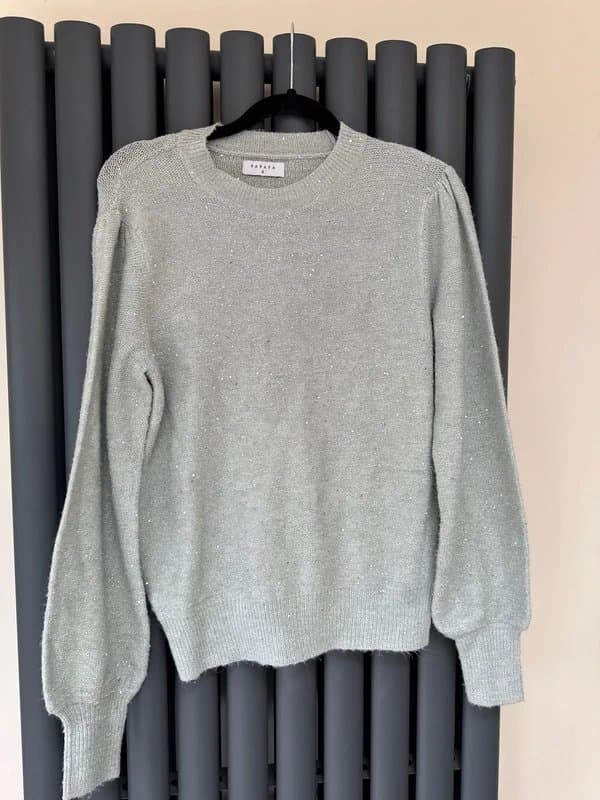 Papaya Papaya Mint Sage Green Sparkle Knit Jumper Size S