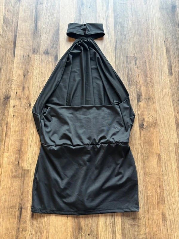 Shein Shein black halter neck mini dress - size S Petite