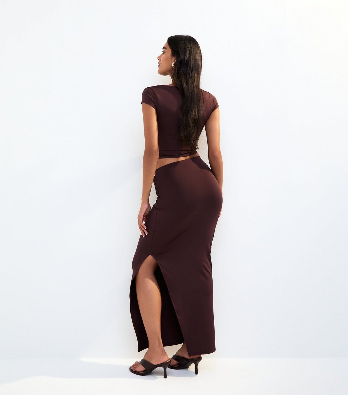 New Look Women's Brown Split Hem Midi Skirt New Look - 4