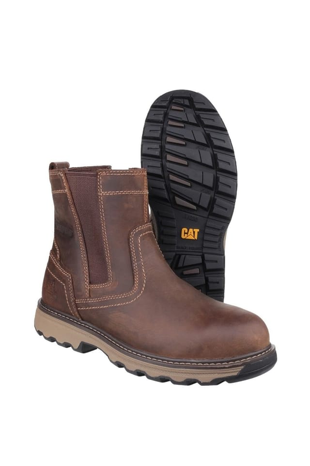Caterpillar Caterpillar Men's 'Pelton' Leather Safety Boots in Brown - 3