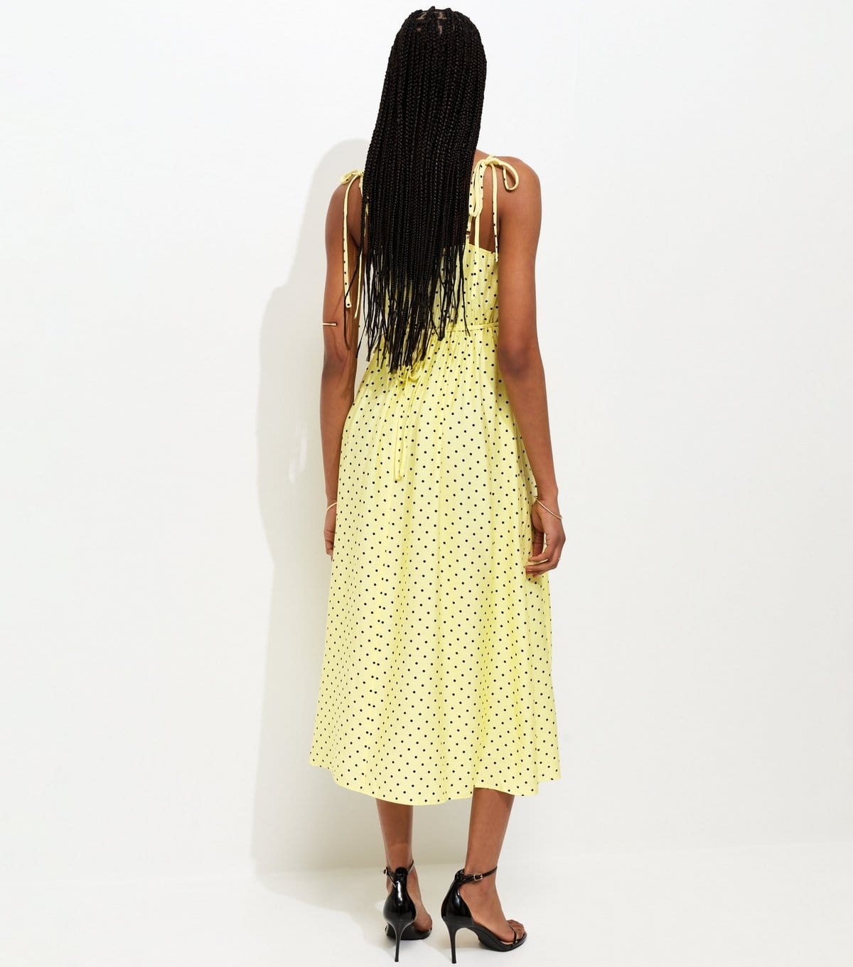 New Look Women's Yellow Spot Print Cami Godet Midi Dress New Look - 4