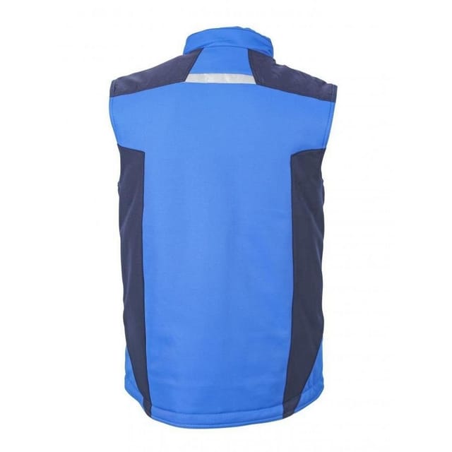 James and Nicholson James and Nicholson Men's Craftsmen Strong Softshell Gilet in Mid Blue - 2