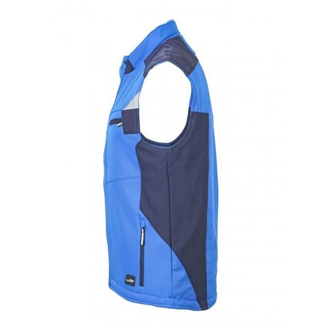 James and Nicholson James and Nicholson Men's Craftsmen Strong Softshell Gilet in Mid Blue - 3